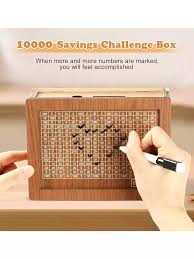 Sundhi Wooden Money Saver Box Wooden Piggy Bank 100000 Money Bank Box Coin Bank  (Brown)